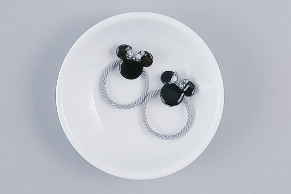 2 Pack Hair Ties | Glitter Mouse Heads