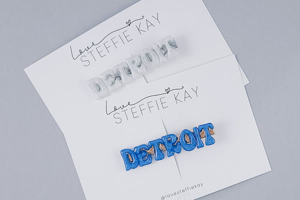 Resin Hair Clips | LIONS Football