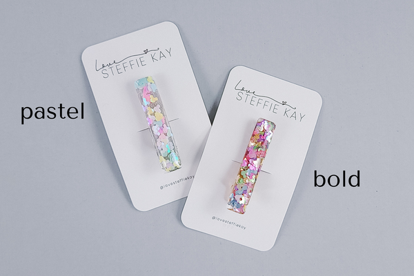 Resin Hair Clip | Confetti Mouse Head | 3 Options