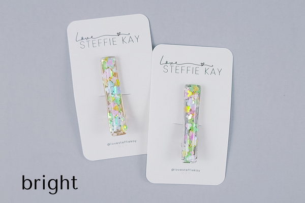 Resin Hair Clip | Confetti Mouse Head | 3 Options