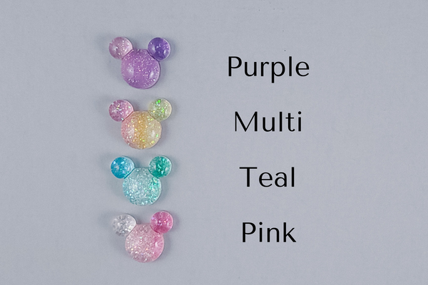 2-Pack Hair Clips | Ombre Mouse Head | 4 Options