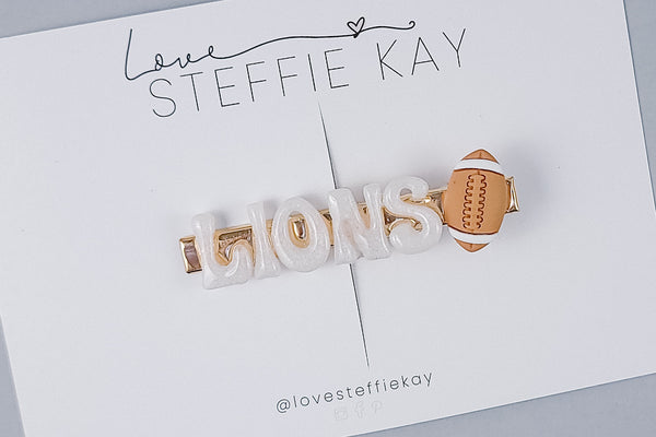 Resin Hair Clips | LIONS Football