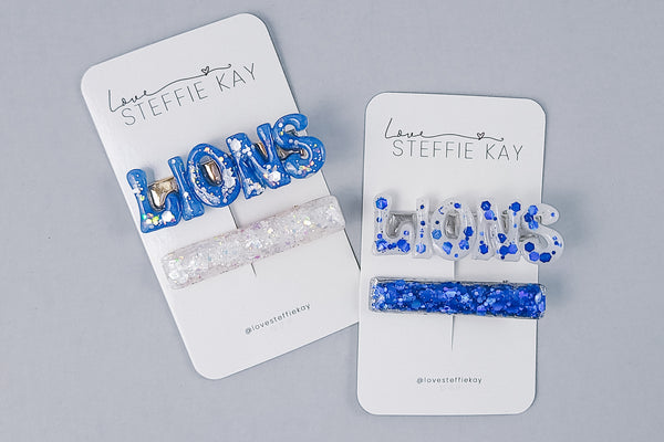 Resin Hair Clips | LIONS Football