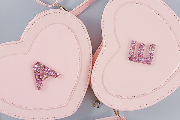 Personalized Girls Heart Purse | Blush