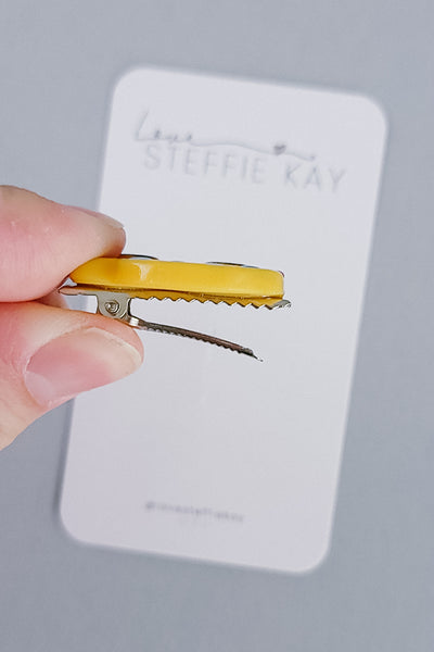 Acrylic Hair Clip | School Bus