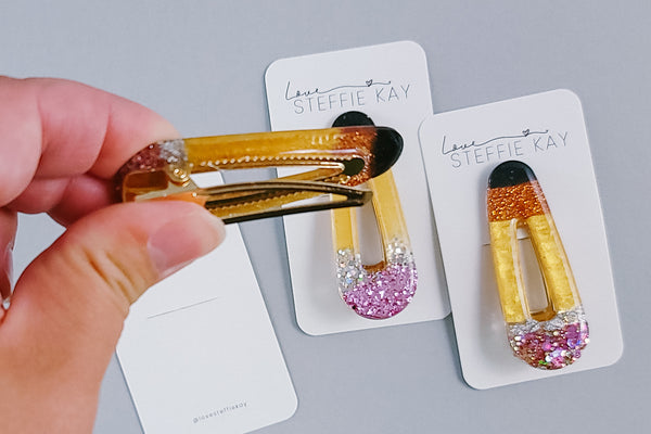 Resin Hair Clip | No. 2 Pencil