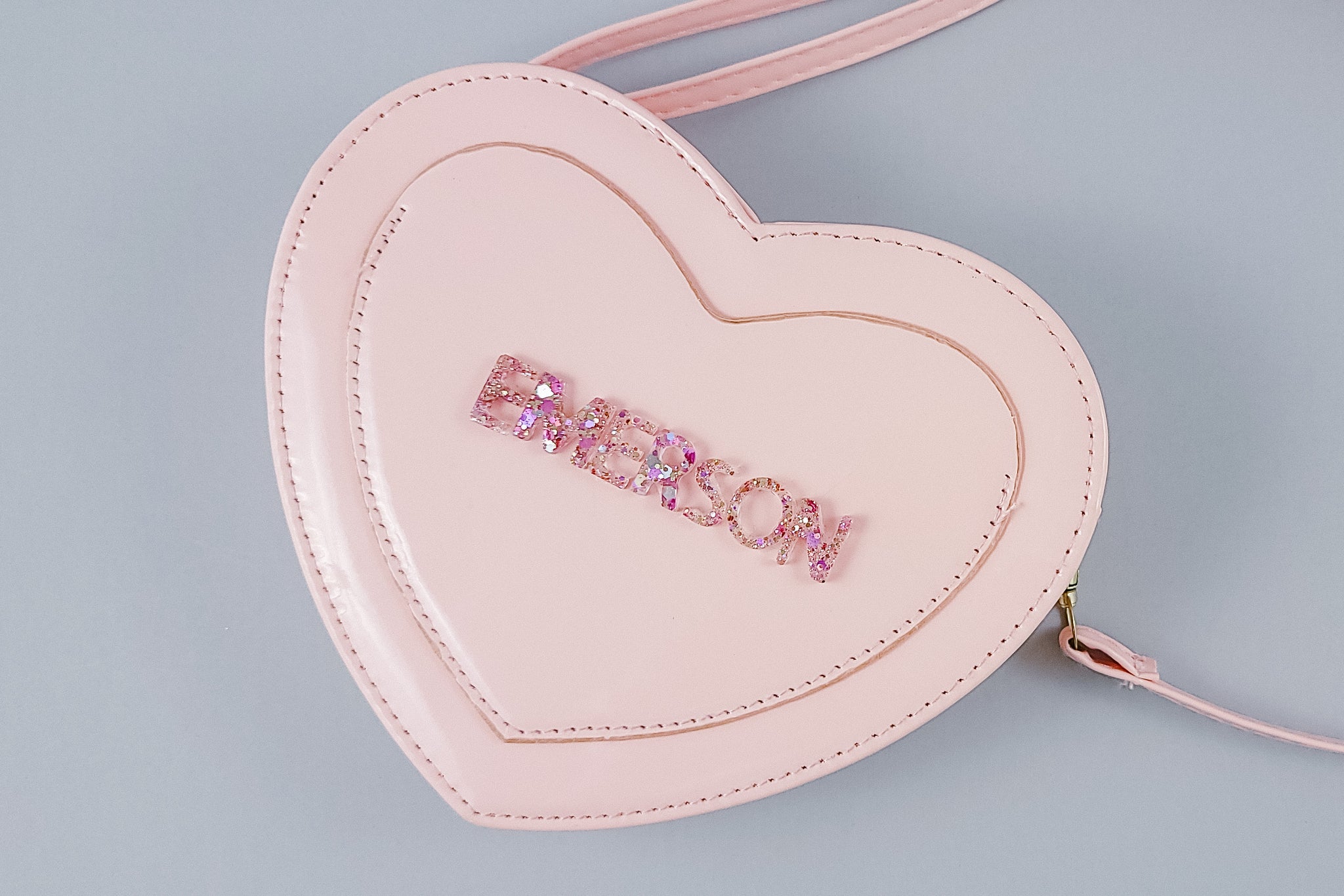 Personalized Girls Heart Purse | Blush