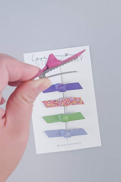 Knotted Hair Clips | Brights 5 Pack