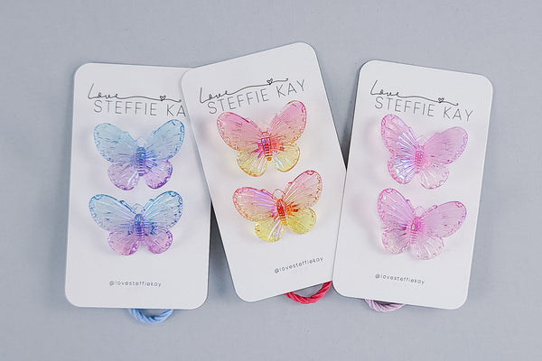 2 Pack Hair Ties | Butterflies