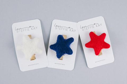 Felt Hair Clip | Stars