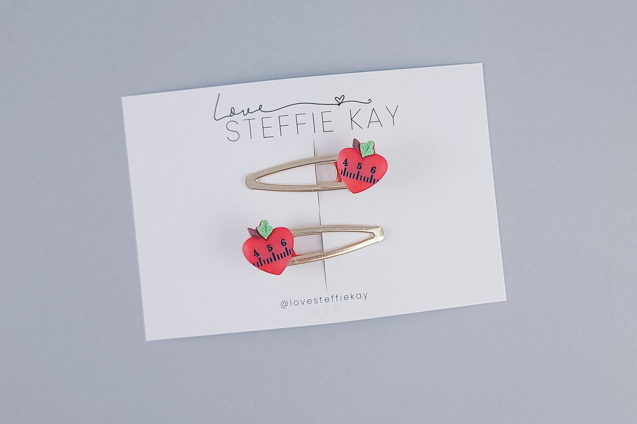 2-Pack Hair Clips | Ruler Apples