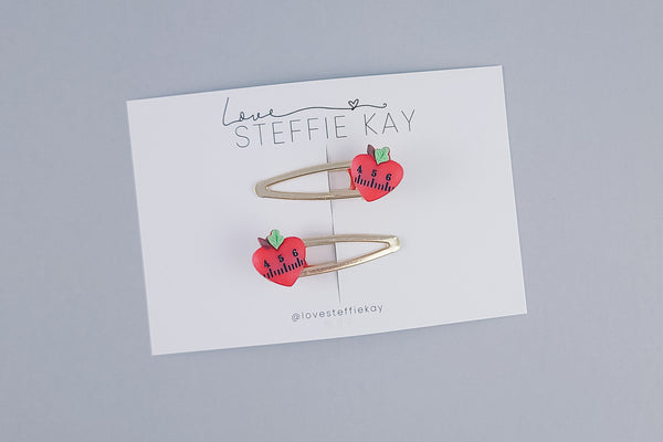 2-Pack Hair Clips | Ruler Apples