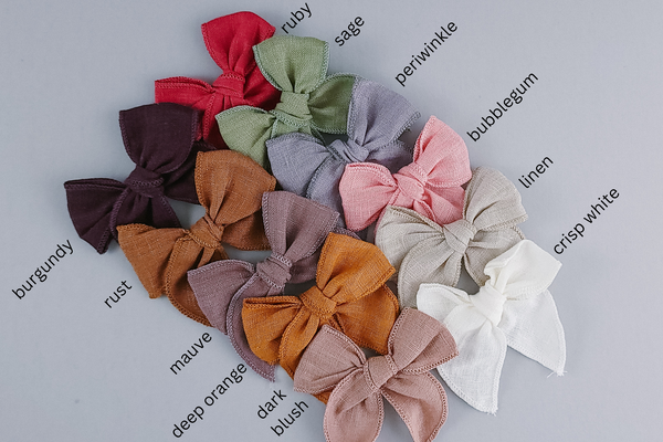 Linen Petal Bow | 8 Options