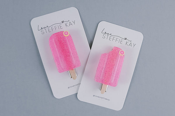 Resin Hair Clip | Grapefruit Popsicles