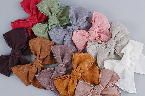 Linen Petal Bow | 8 Options