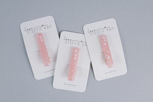 Resin Bar Clip | Bunny Head Sparkle