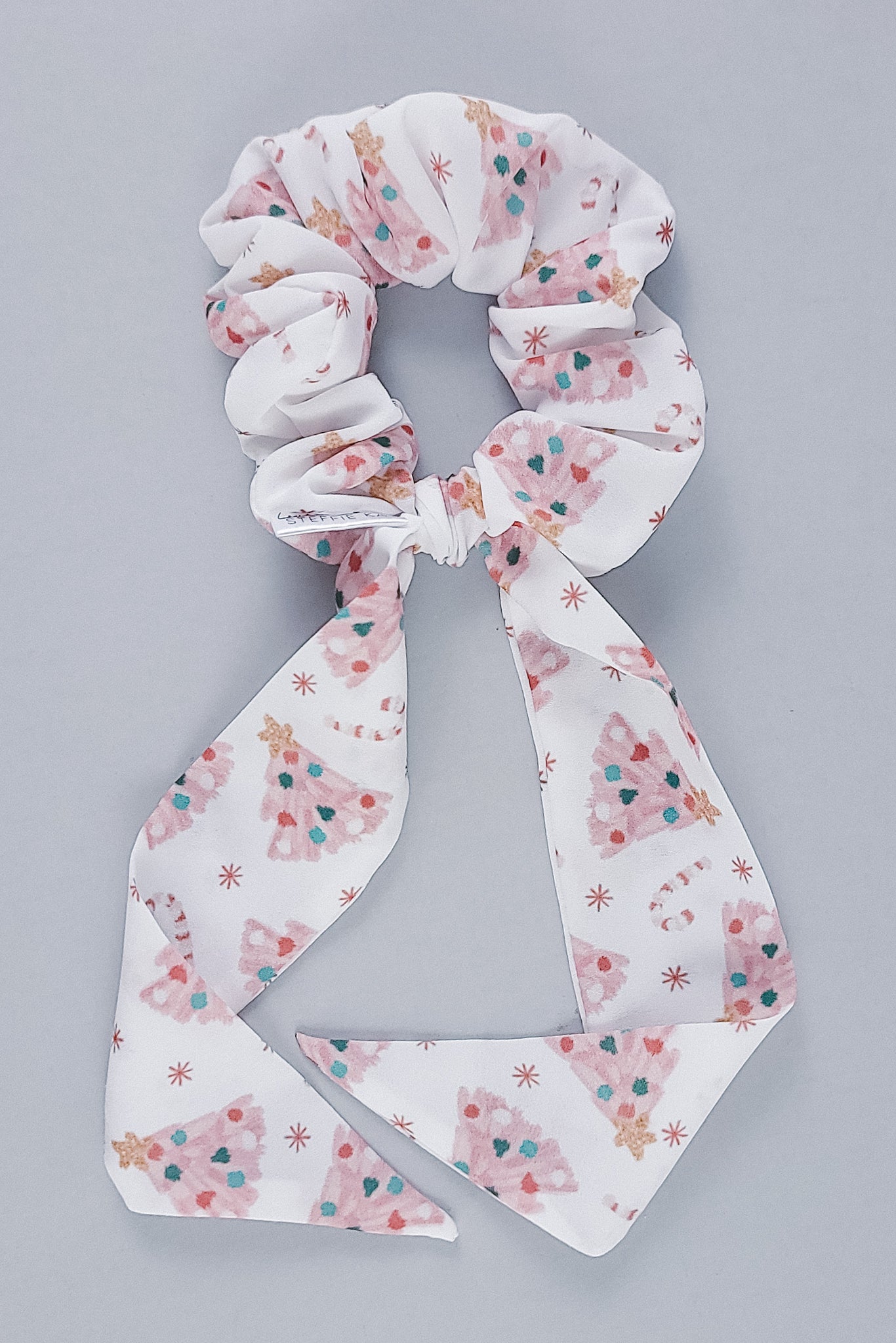 Tie Scrunchie | Pink Evergreens