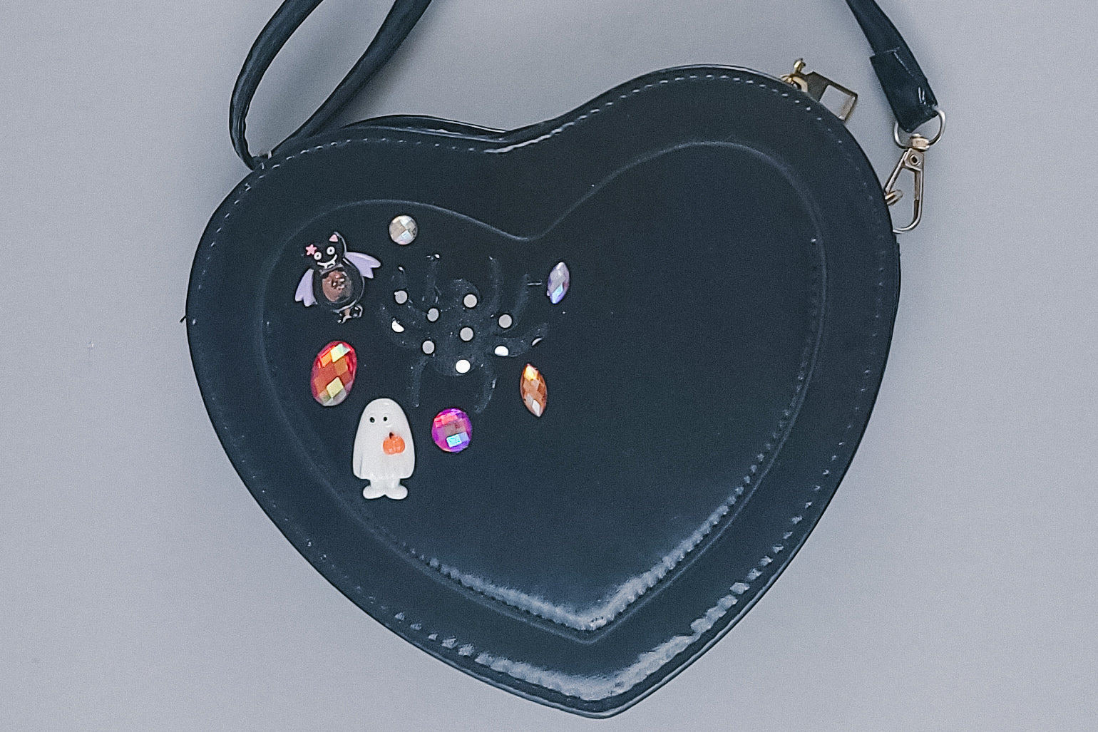 Girls Heart Purse | Black | Halloween