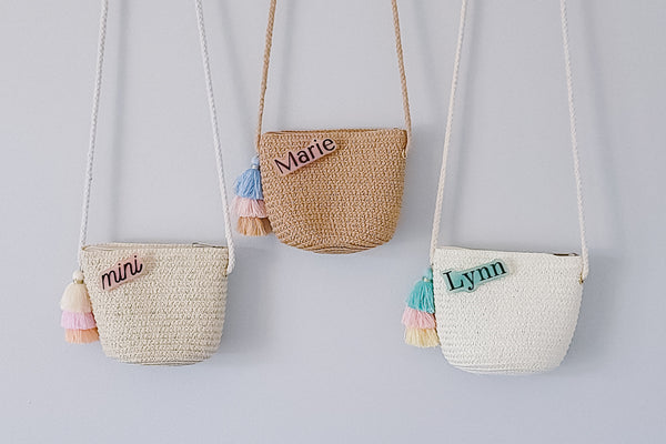 Personalized Kids Straw Purse | 3 Options