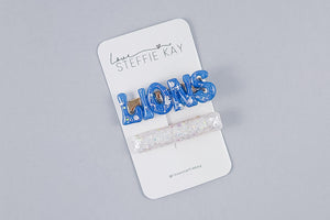 Resin Hair Clips | LIONS Football