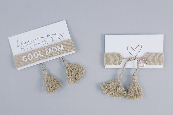 Embroidered Tassel Bracelet | Cool Mom