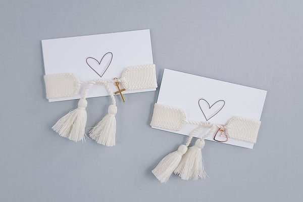 Embroidered Tassel Bracelet | LOVE FIRST