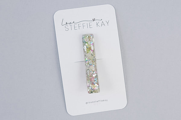 Glitter Resin Bar Hair Clip | 3 Options