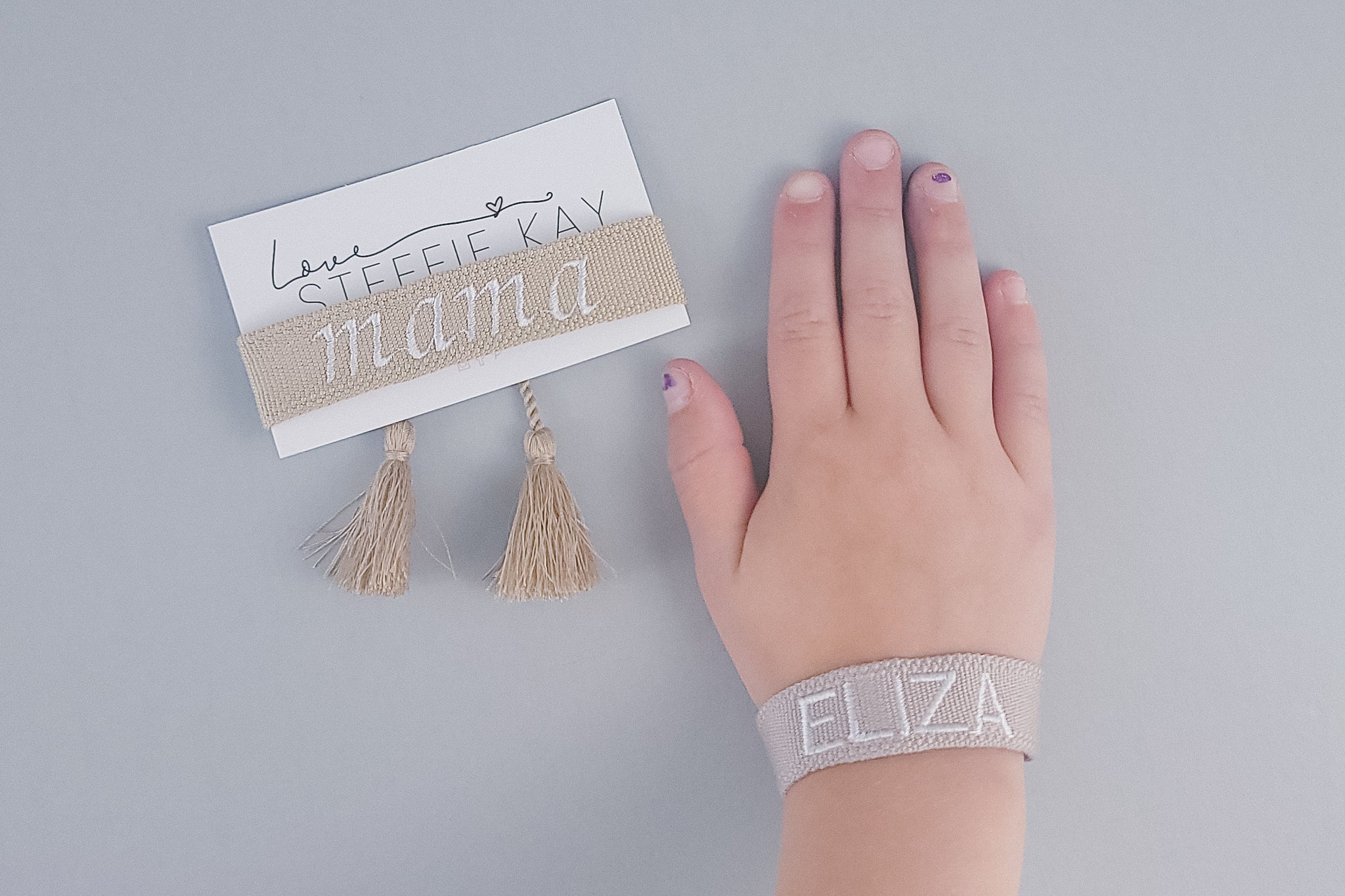 Embroidered Tassel Bracelet | Personalized