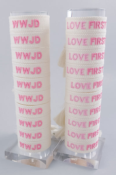 Embroidered Tassel Bracelet | LOVE FIRST