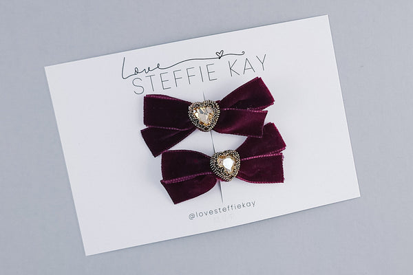 Embellished Velvet Pigtail Bows | 3 Options