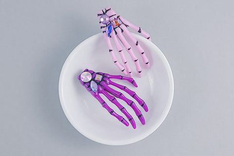 Acrylic Hair Clip | Skeleton Hand | 3 Options