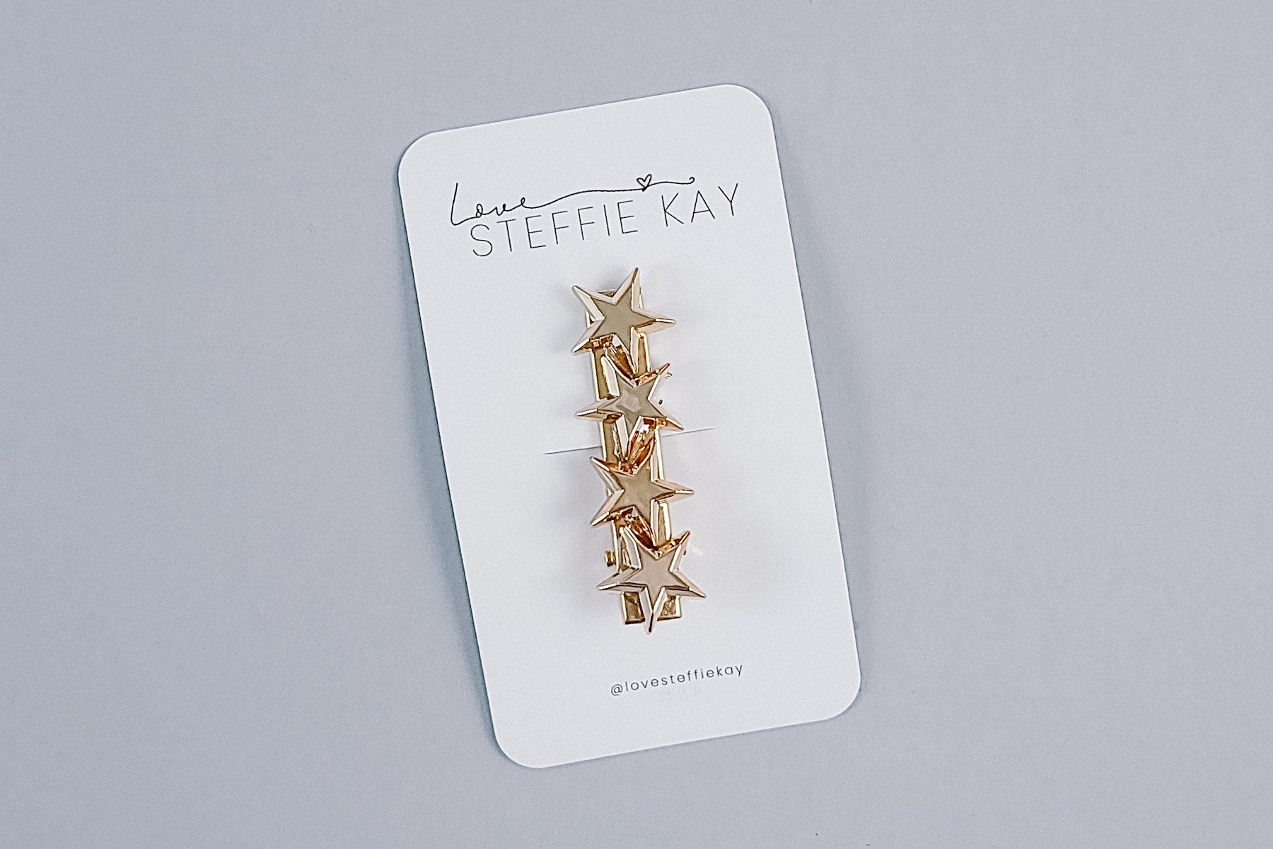 Alligator Hair Clip | Gold Stars