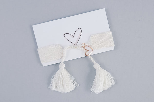 Embroidered Tassel Bracelet | Fa La La La La