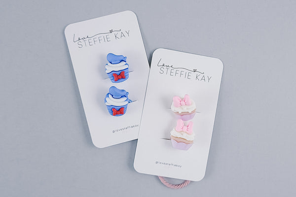 2 Pack Hair Ties | Mouse Cupcakes