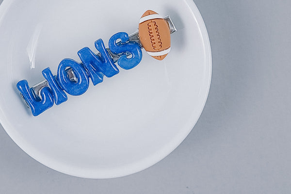 Resin Hair Clips | LIONS Football