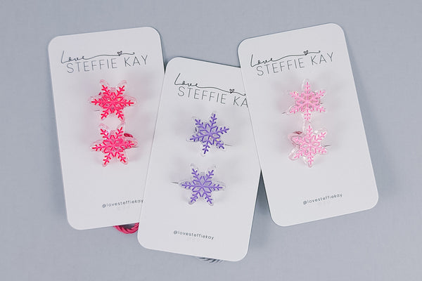 2 Pack Hair Ties | Snowflakes | 5 Options