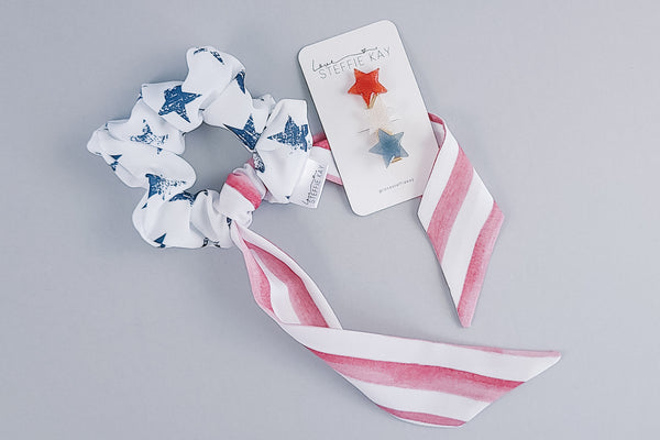 Tie Scrunchie | Stars + Stripes