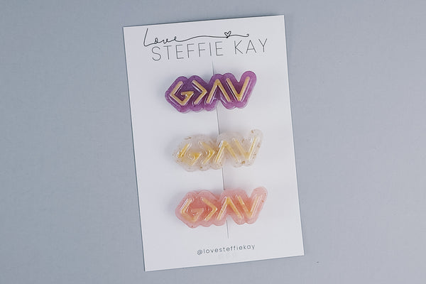 Resin Hair Clip | God is Greater | 3 Options