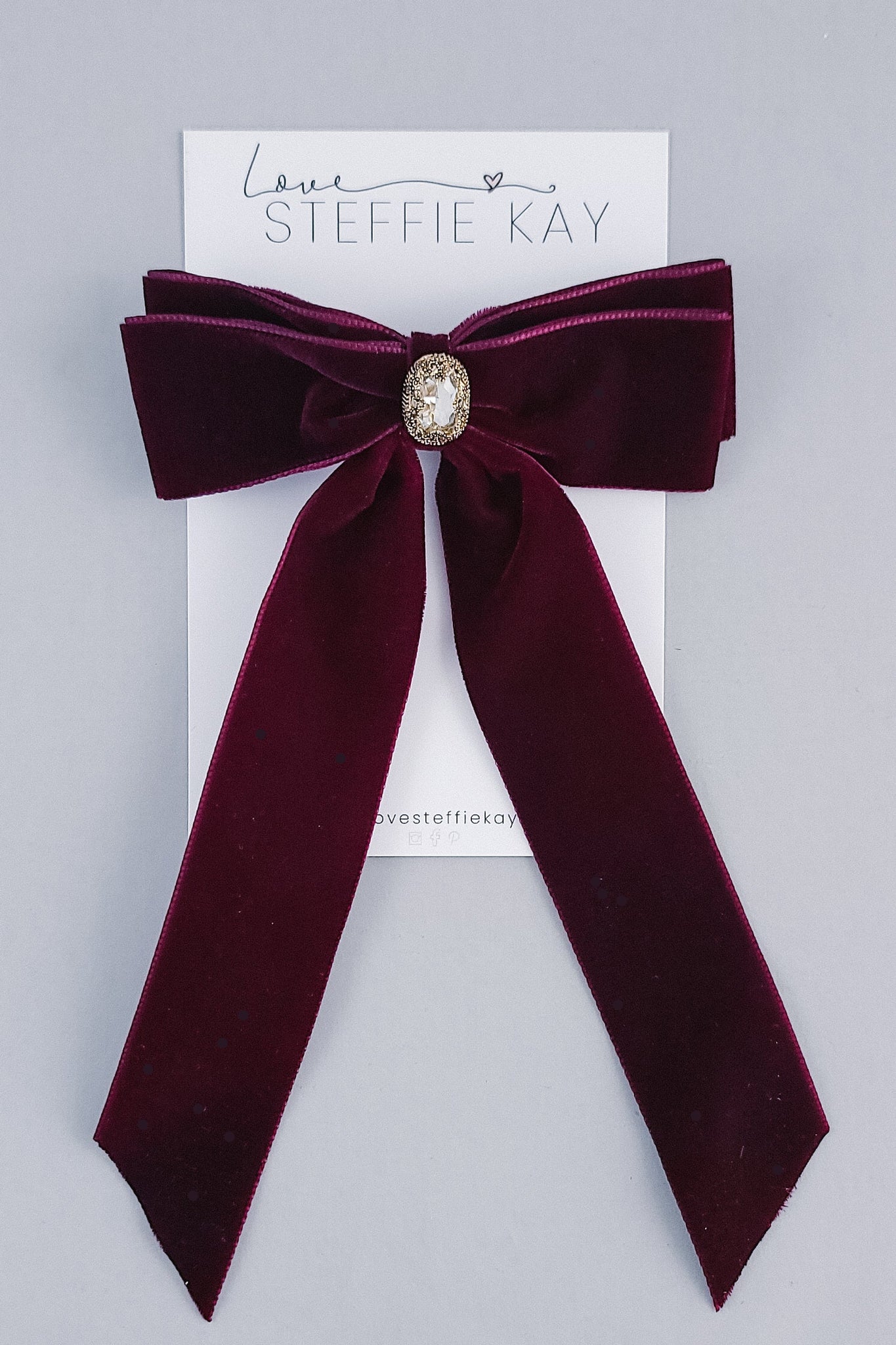 French Barrette | Coquette Velvet Bow | 3 Options