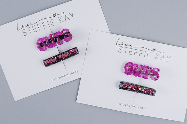 Resin Hair Clip Set | GUTS | 3 Options