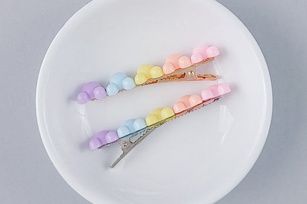 Acrylic Hair Clip | Pastel Mouse Heads