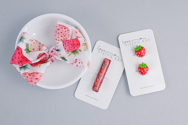 2 Pack Hair Ties | Strawberries