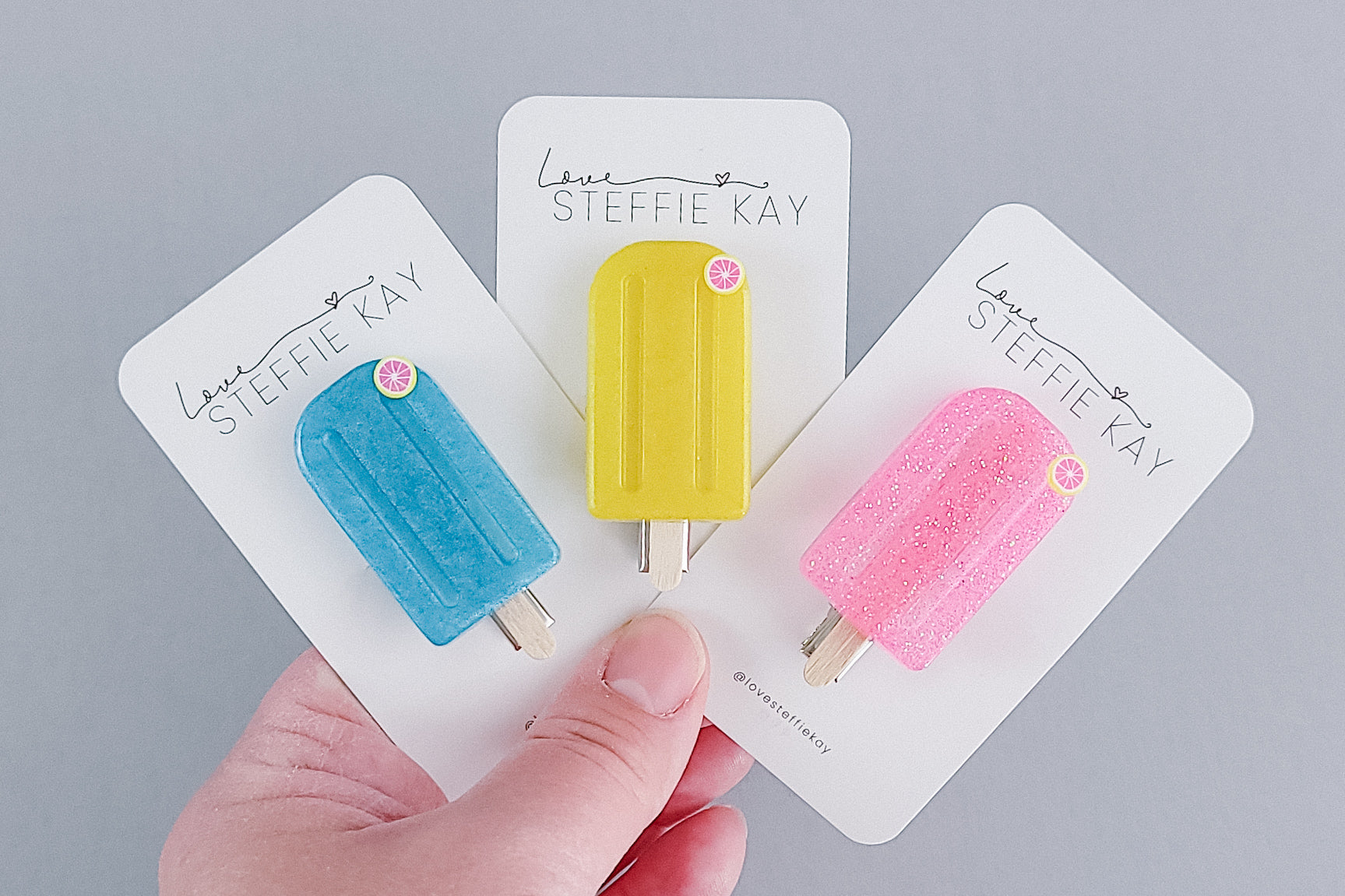 Resin Hair Clip | Grapefruit Popsicles