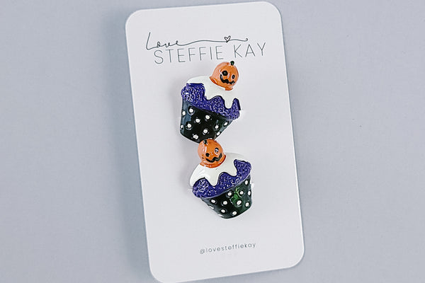 2 Pack Hair Ties | Halloween Cupcakes | 3 Options