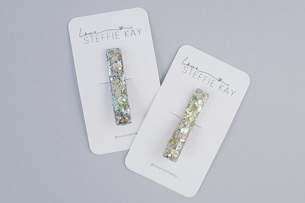 Glitter Resin Bar Hair Clip | 3 Options