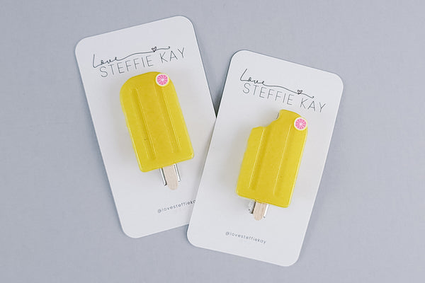 Resin Hair Clip | Grapefruit Popsicles