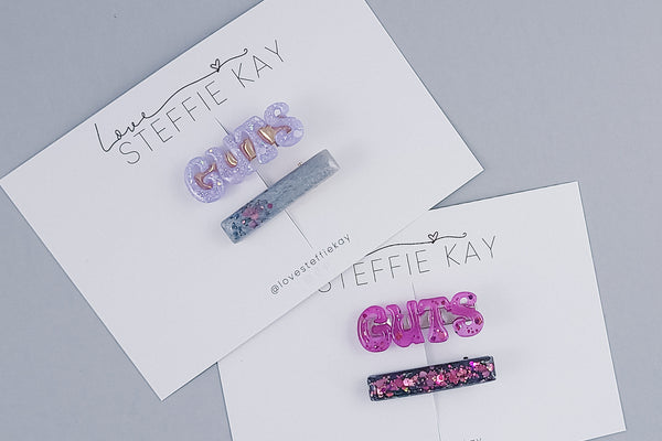 Resin Hair Clip Set | GUTS | 3 Options