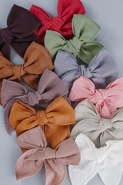 Linen Petal Bow | 8 Options