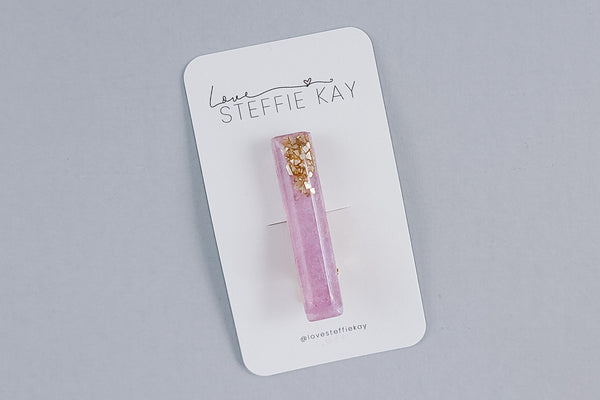 Resin Bar Clips | Gold Tipped