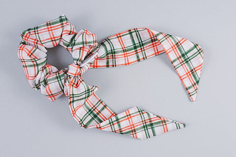 Tie Scrunchie | Christmas Plaid